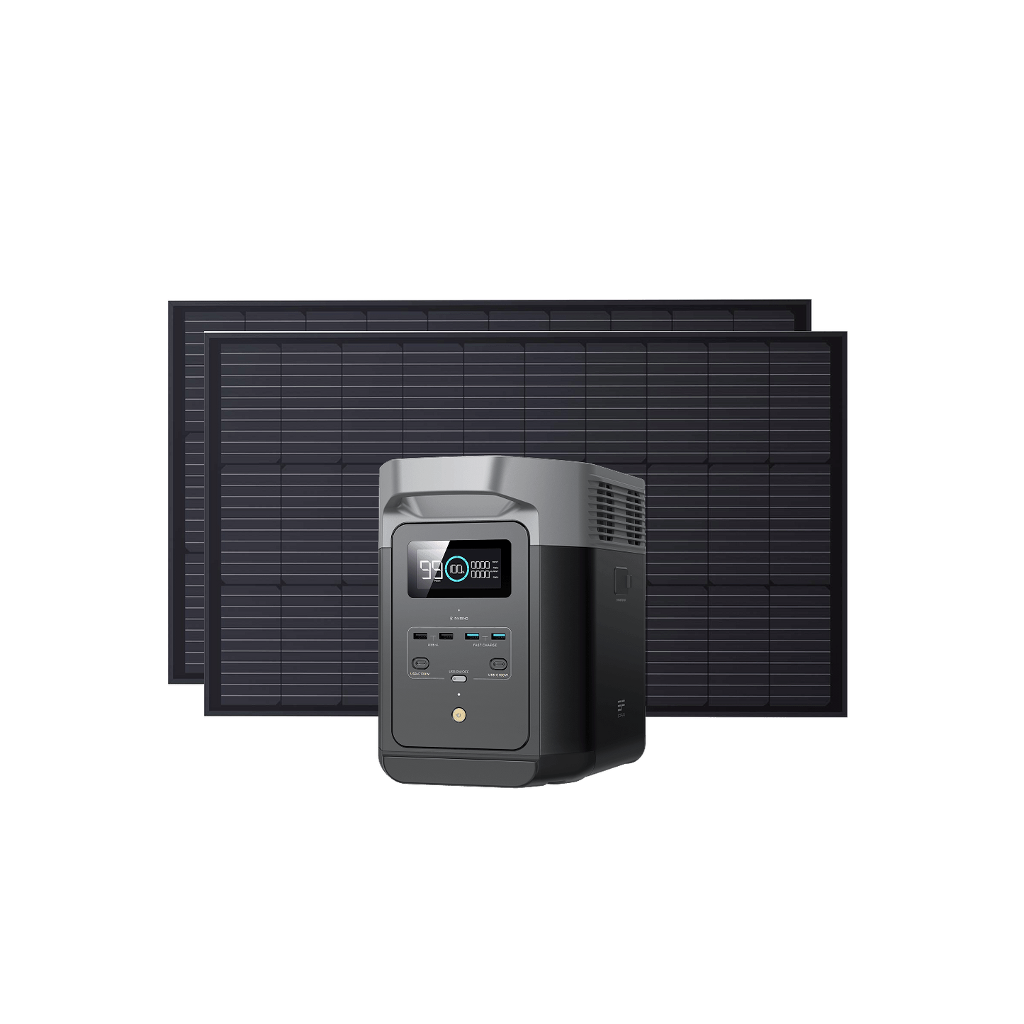 EcoFlow DELTA 2 + 2 x 100W Rigid Solar Panels